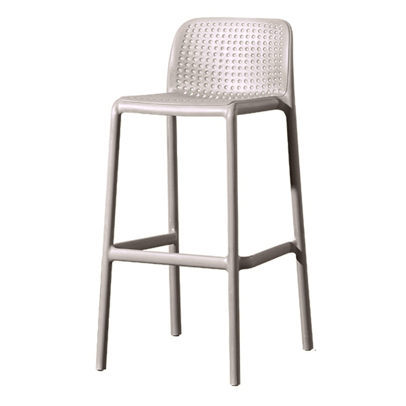 Scandinavian Matte Finish Milk Tea Shop Stool Plastic Footrest Barstool