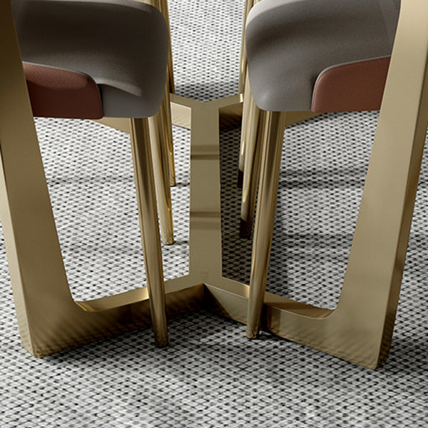 Glam 1/4/5/7 Pieces Scalable Dinette Set with Sintered Stone Rectangle Dining Table Set
