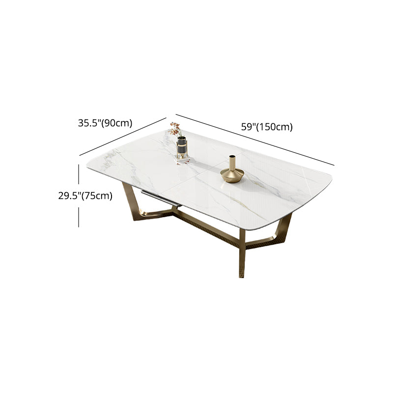 Glam 1/4/5/7 Pieces Scalable Dinette Set with Sintered Stone Rectangle Dining Table Set