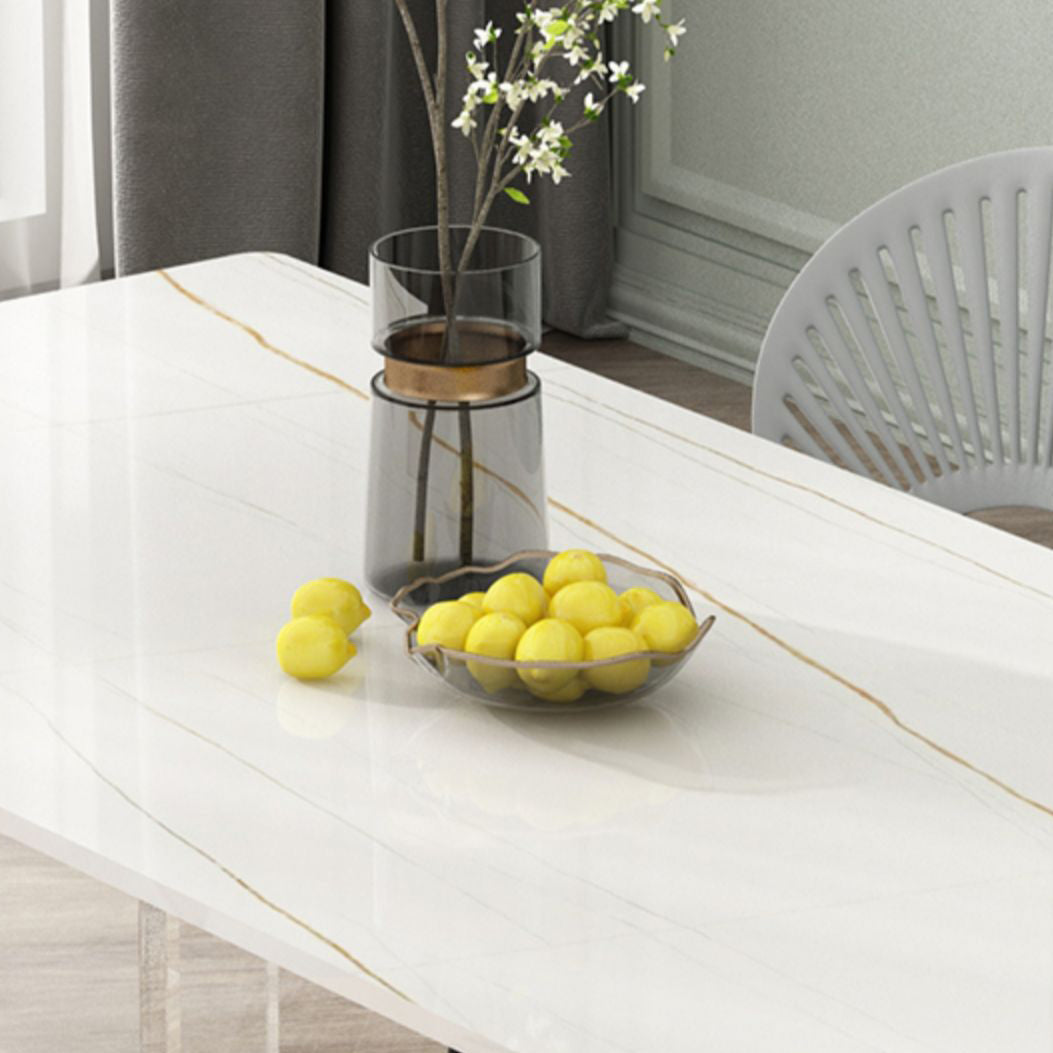Modern 1/5/7 Pieces Dining Set Rectangle Stone Dining Table for Dining Room