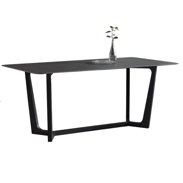 Modern 1/2/3/5 Pieces Dinette Set with Black Sintered Stone Top Rectangle Dining Table Set