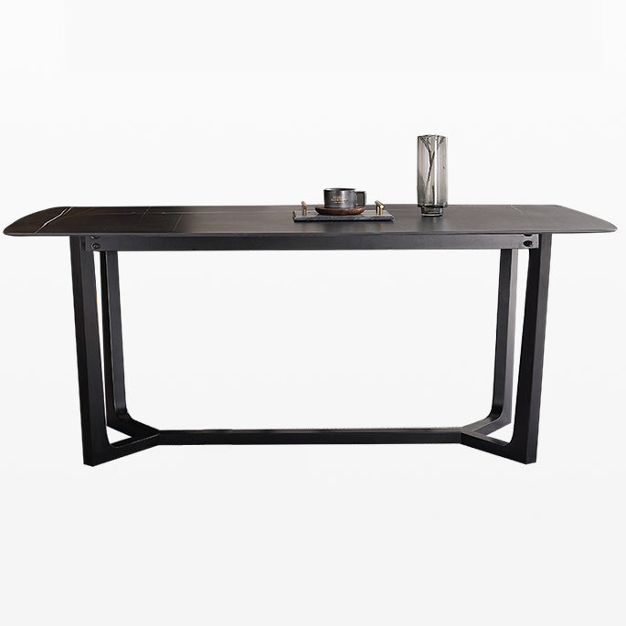 Modern 1/2/3/5 Pieces Dinette Set with Black Sintered Stone Top Rectangle Dining Table Set