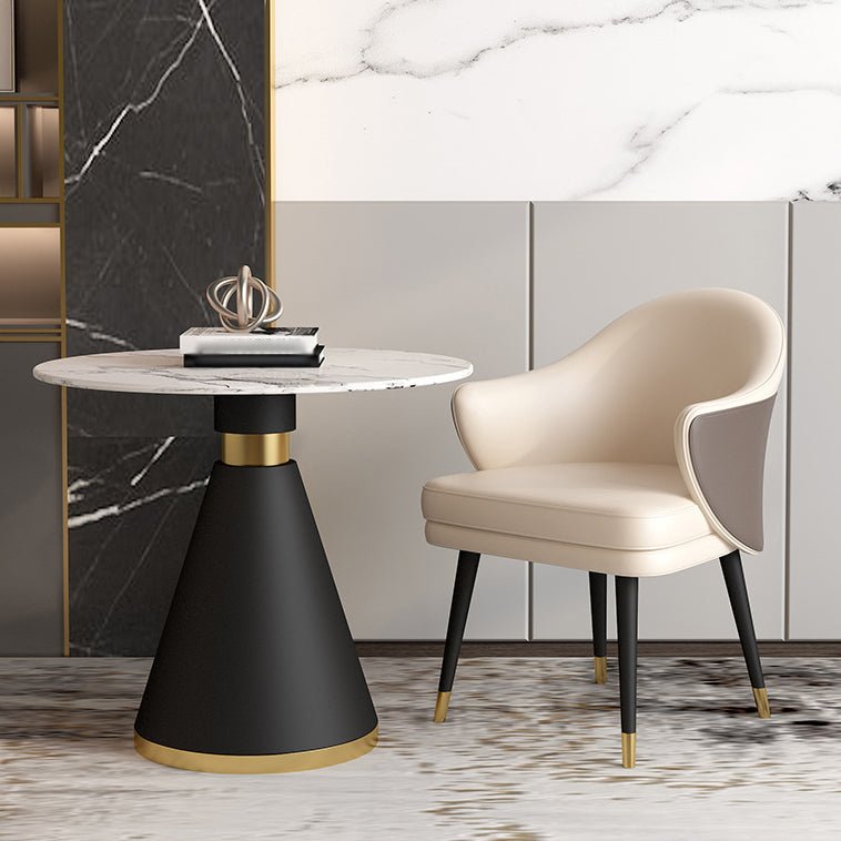 Glam 1/2/5 Pieces Dining Set Round Shape Sintered Stone Dining Table Set