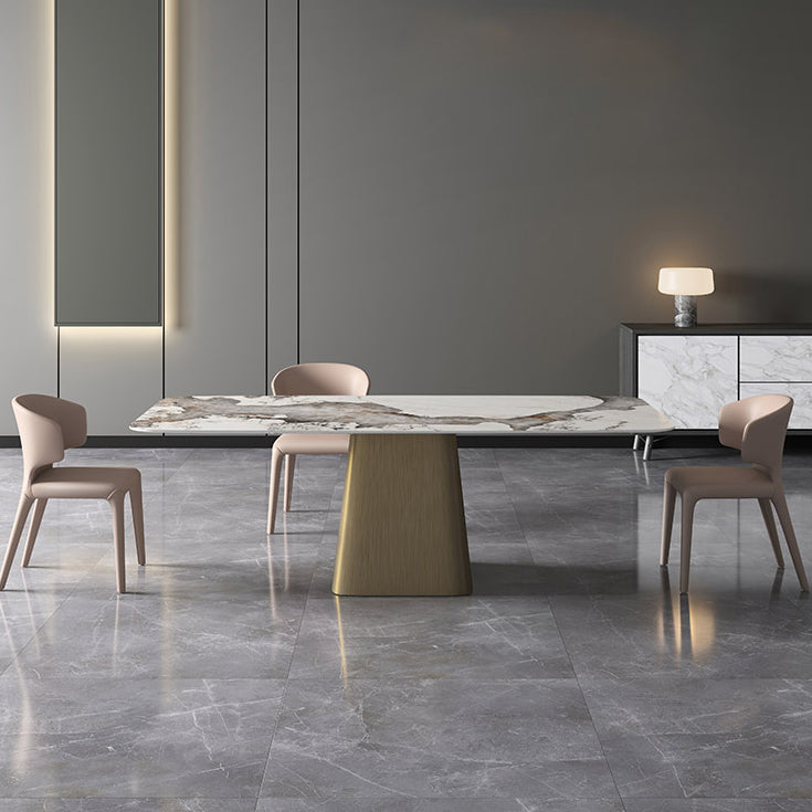 Nordic 1/4/7 Pieces Dining Set Sintered Stone Dining Table with Leather Chairs