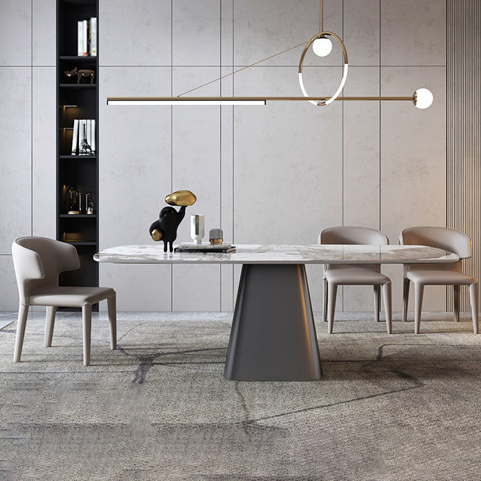 Nordic 1/4/7 Pieces Dining Set Sintered Stone Dining Table with Leather Chairs