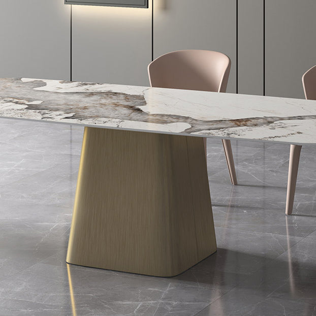 Nordic 1/4/7 Pieces Dining Set Sintered Stone Dining Table with Leather Chairs