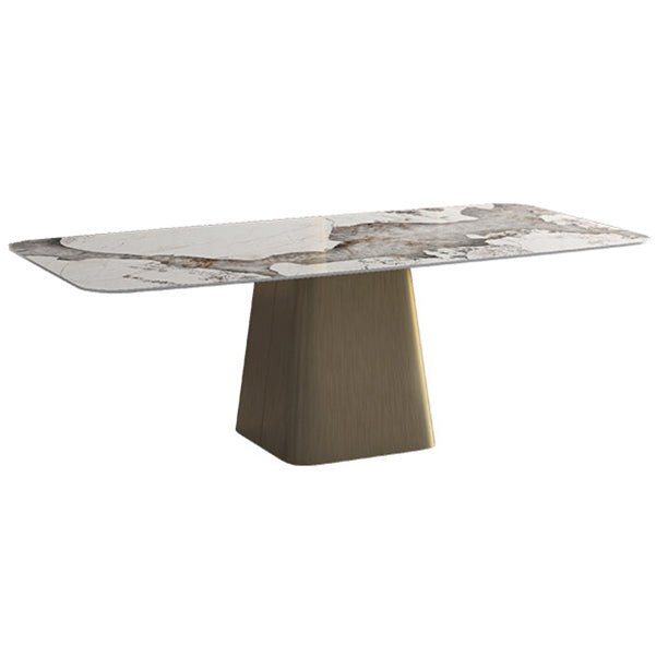 Nordic 1/4/7 Pieces Dining Set Sintered Stone Dining Table with Leather Chairs