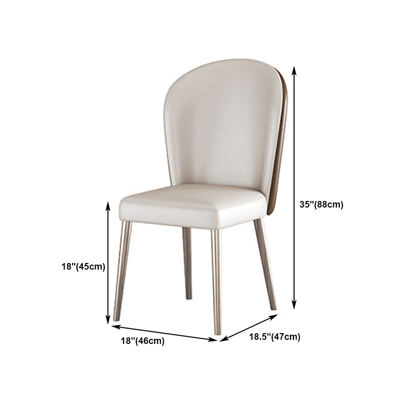 1/4/5/6 Pieces Dining Chairs Set White Rectangular Sintered Stone Top Dining Set for Home