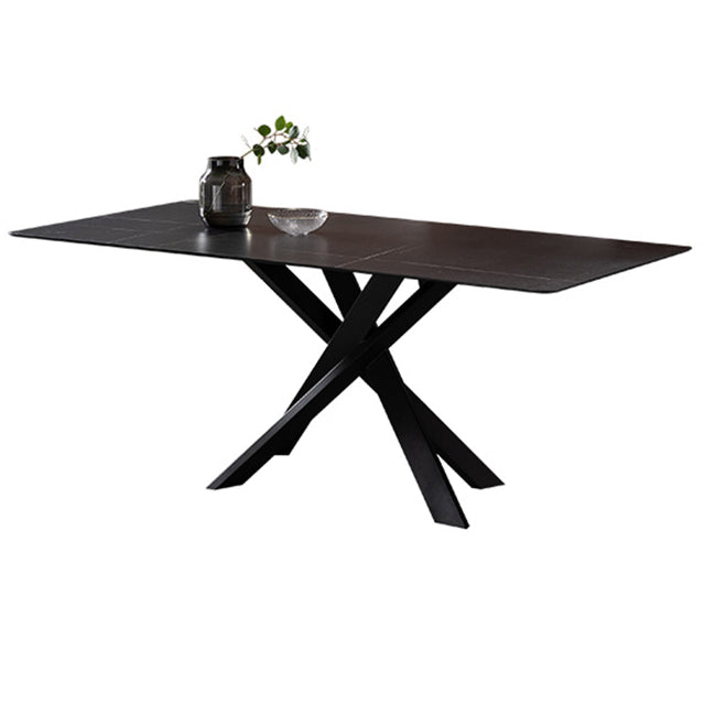 1/2/5/7 Pieces Dining Chairs Set  Black Sintered Stone Dining Table Set for Home