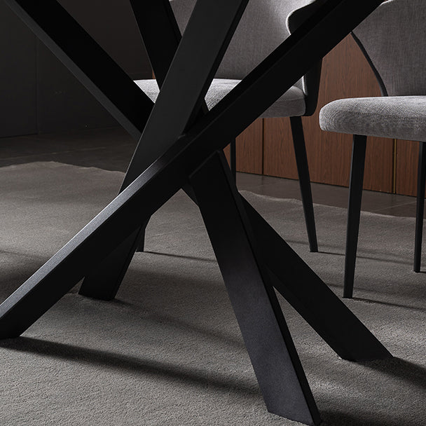 1/2/5/7 Pieces Dining Chairs Set  Black Sintered Stone Dining Table Set for Home