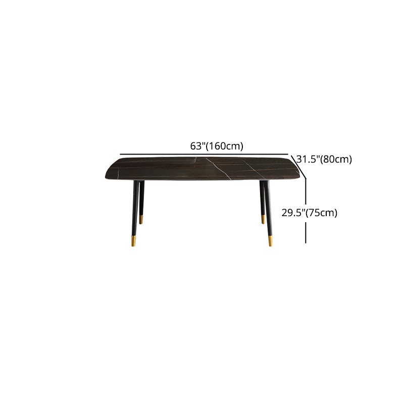 Modern 1/4/5/6/7 Pieces Dining Set Sintered Stone Dining Table with Leather Chairs