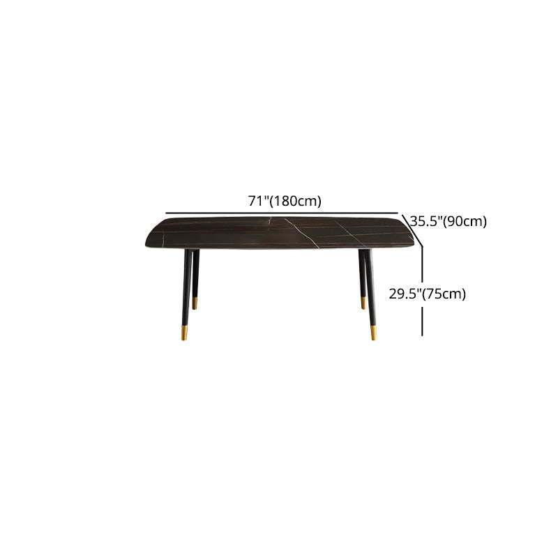 Modern 1/4/5/6/7 Pieces Dining Set Sintered Stone Dining Table with Leather Chairs