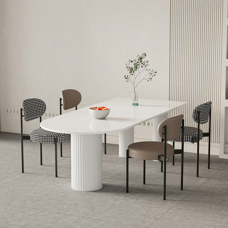 Modern 1/2/4/5 Pieces Dining Set Rectangle Stone Dining Table for Dining Room