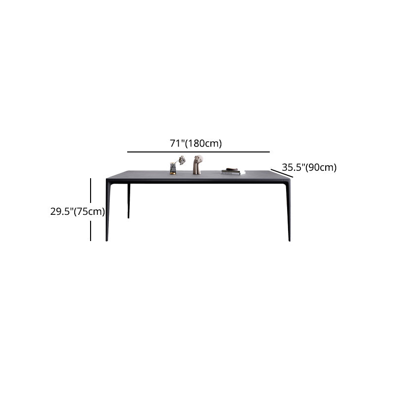 Modern 1/4/5/6 Pieces Aluminium Dinette Set with Sintered Stone Top Dining Table Set