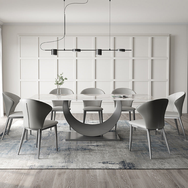 1/3/4/5/7/8 Pieces Dining Chairs Set  Dining Table Set with Sintered Stone Top