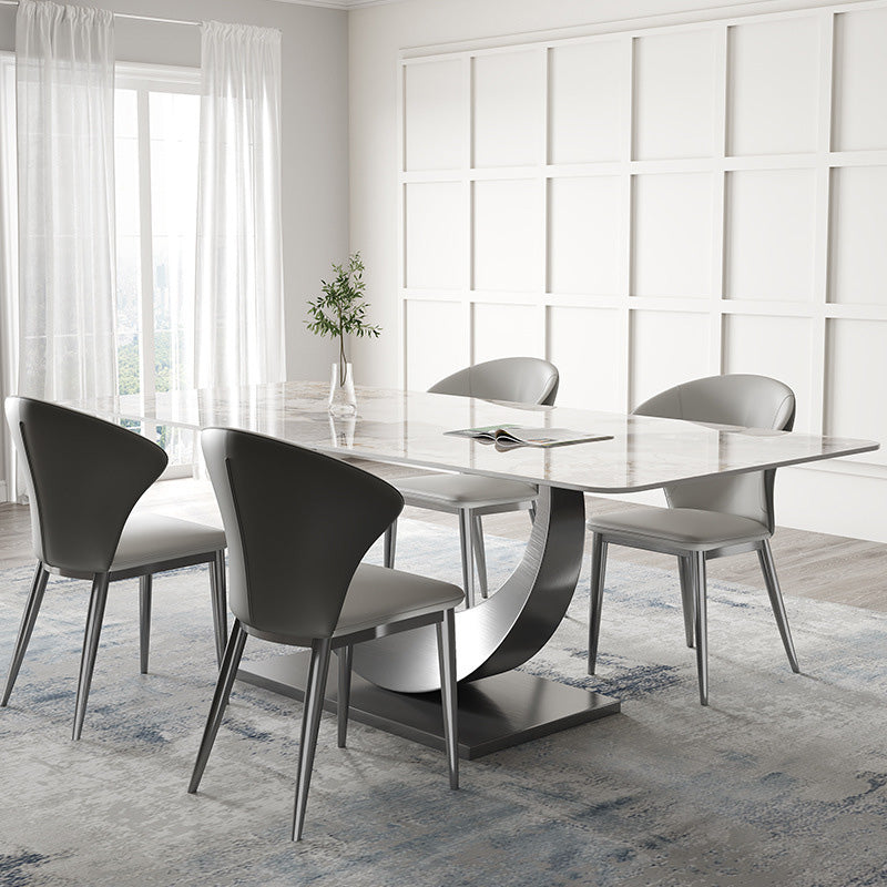 1/3/4/5/7/8 Pieces Dining Chairs Set  Dining Table Set with Sintered Stone Top