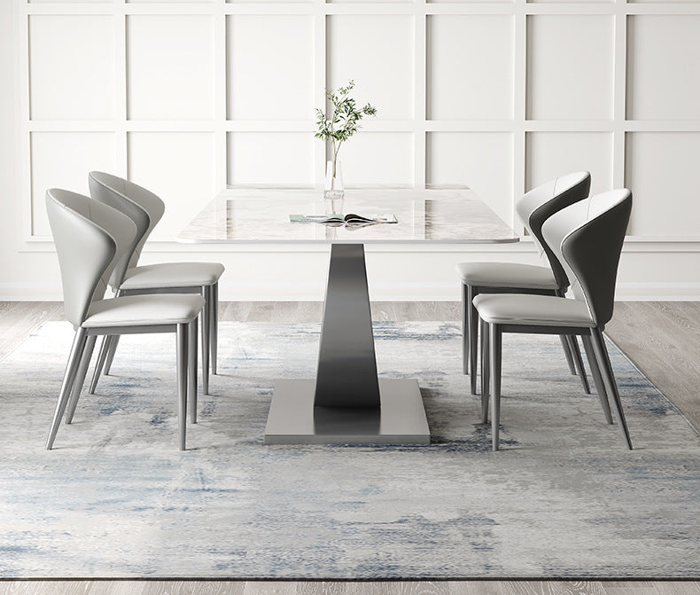 1/3/4/5/7/8 Pieces Dining Chairs Set  Dining Table Set with Sintered Stone Top
