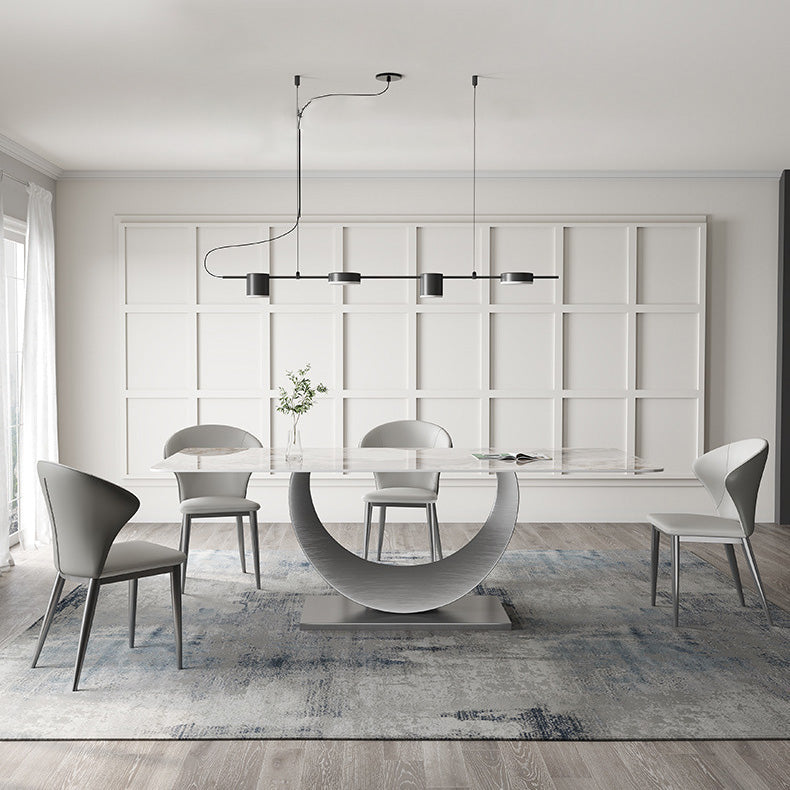 1/3/4/5/7/8 Pieces Dining Chairs Set  Dining Table Set with Sintered Stone Top