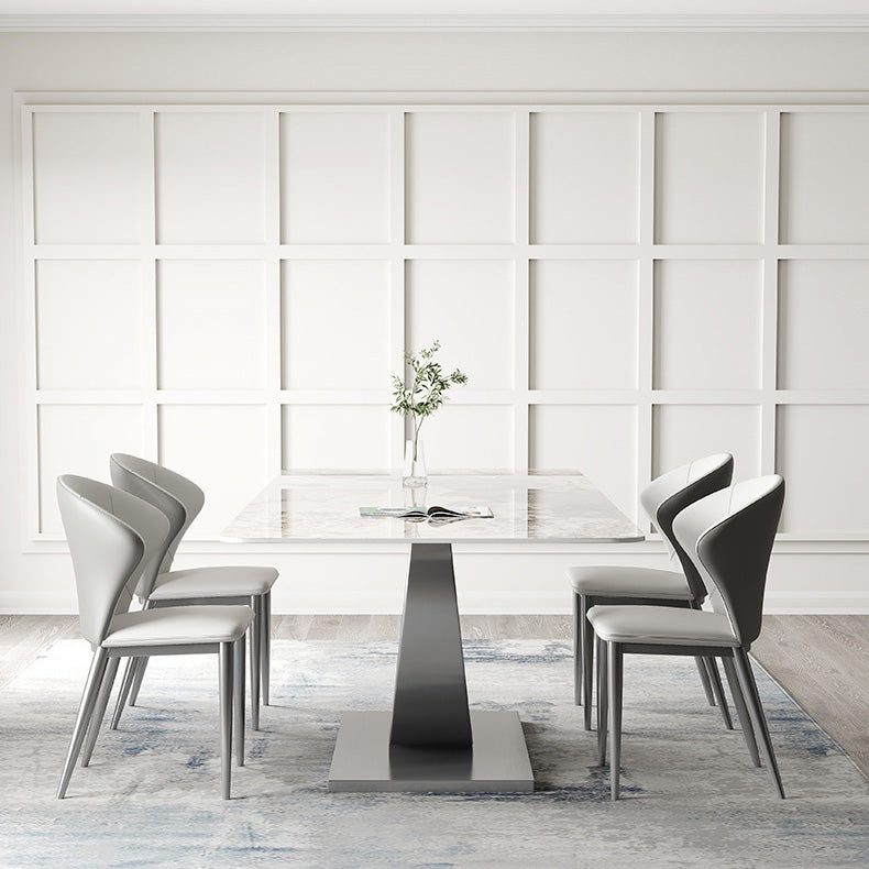 1/3/4/5/7/8 Pieces Dining Chairs Set  Dining Table Set with Sintered Stone Top