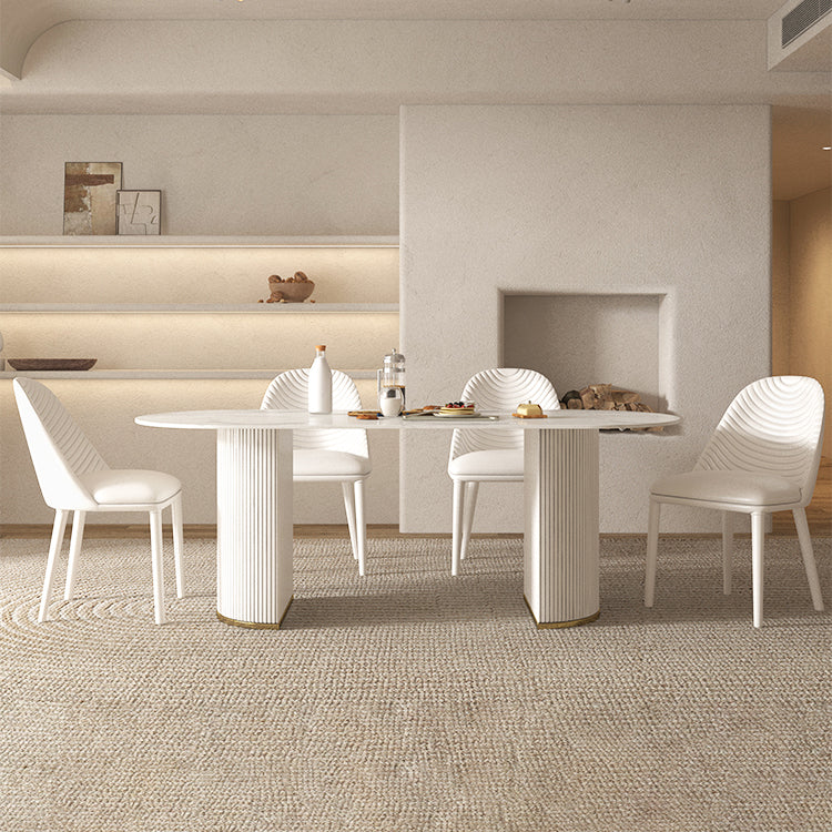 Modern 1/2/4/5/7 Pieces Dining Set Rectangle Stone Dining Table for Dining Room