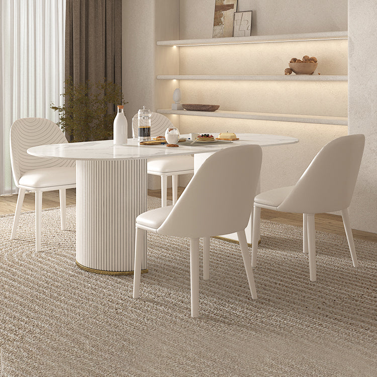 Modern 1/2/4/5/7 Pieces Dining Set Rectangle Stone Dining Table for Dining Room