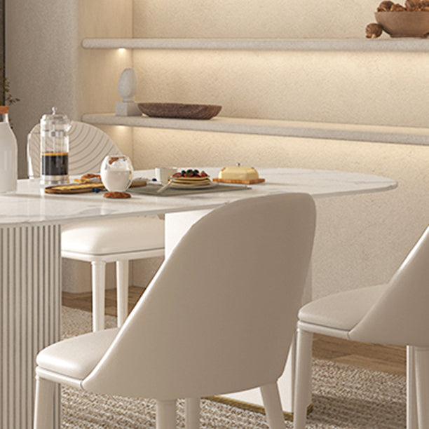 Modern 1/2/4/5/7 Pieces Dining Set Rectangle Stone Dining Table for Dining Room