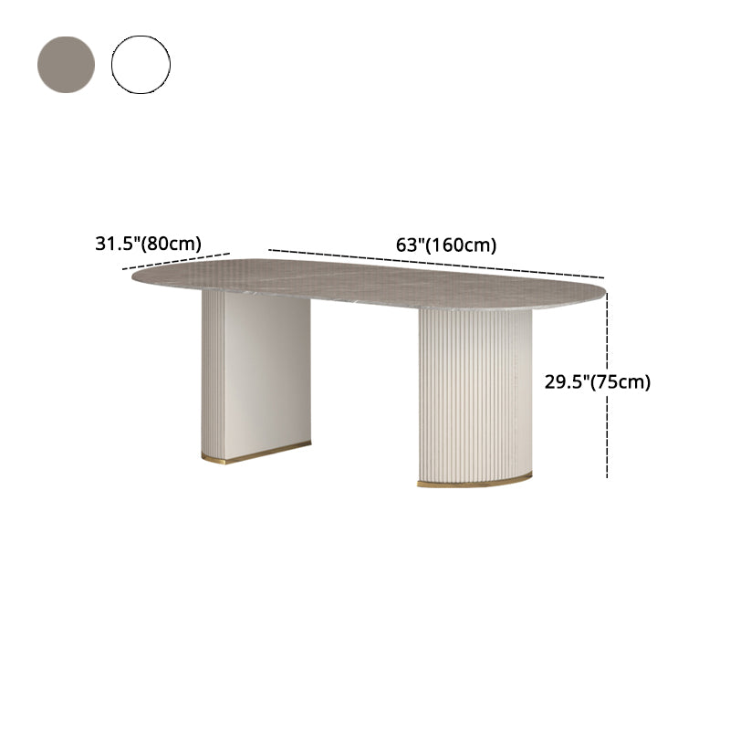 Modern 1/2/4/5/7 Pieces Dining Set Rectangle Stone Dining Table for Dining Room