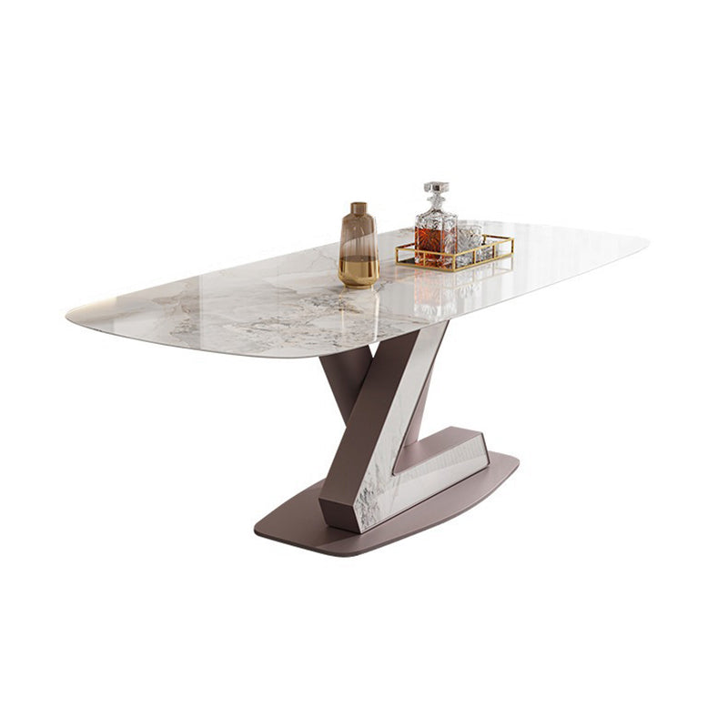 Contemporary 1/4/5/7 Pieces Dining Set Rectangle Dining Table Set with Pedestal Base
