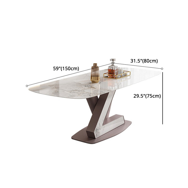 Contemporary 1/4/5/7 Pieces Dining Set Rectangle Dining Table Set with Pedestal Base
