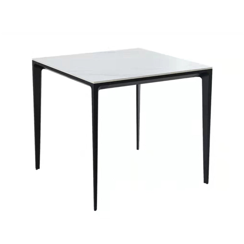 Industrial Style 4 Legs Furniture Stone Square Dining Table for Dining Room