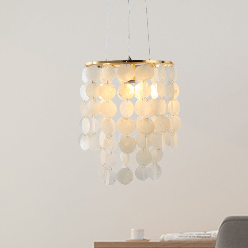 Weißer Windkamm hängende Beleuchtung Modernismus Muschel LED Anhänger Deckenleuchte für Schlafzimmer