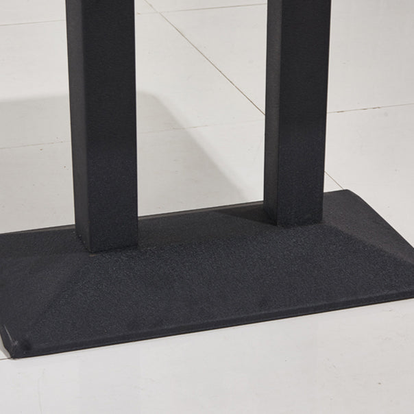 Industrial Wooden Table for Restaurant Dining Table with Pedestal Base in Black