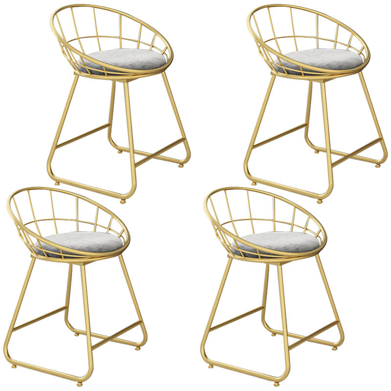 Nordic Design Upholstered Side Chairs Armless Open Back Chairs for Home