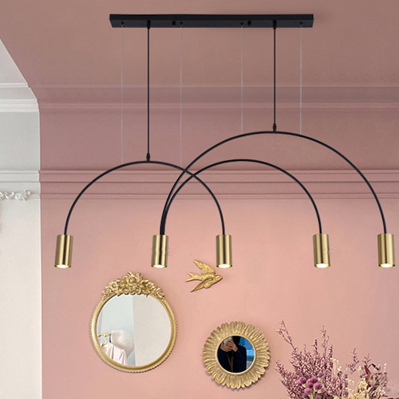 Contemporary Pendant Lights Cylinder Hanging Lighting Fixtures Metal for Kitchen Island