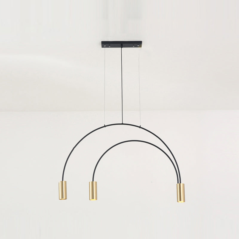 Contemporary Pendant Lights Cylinder Hanging Lighting Fixtures Metal for Kitchen Island