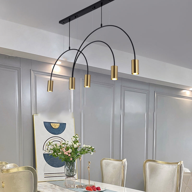 Contemporary Pendant Lights Cylinder Hanging Lighting Fixtures Metal for Kitchen Island