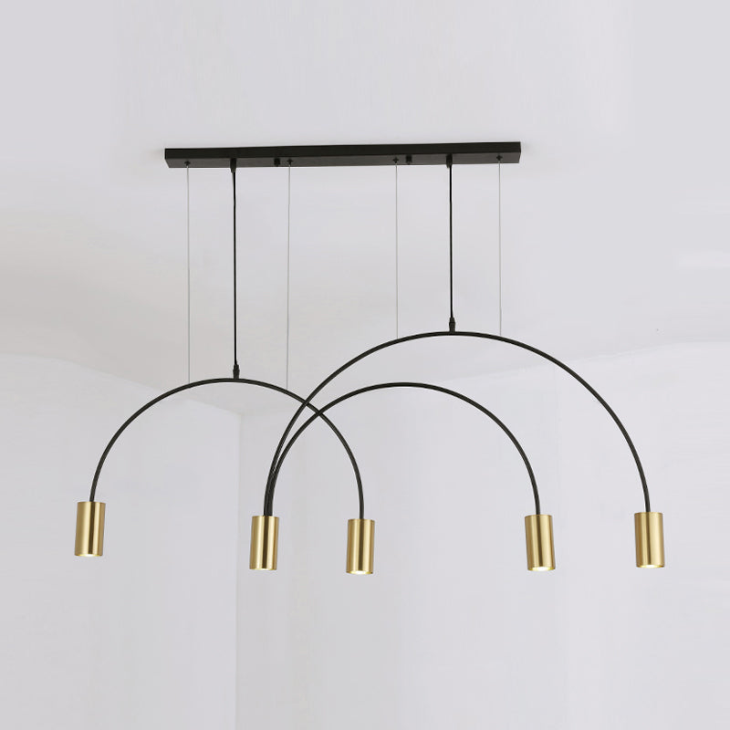 Contemporary Pendant Lights Cylinder Hanging Lighting Fixtures Metal for Kitchen Island