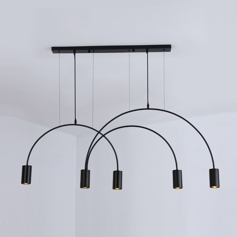 Contemporary Pendant Lights Cylinder Hanging Lighting Fixtures Metal for Kitchen Island