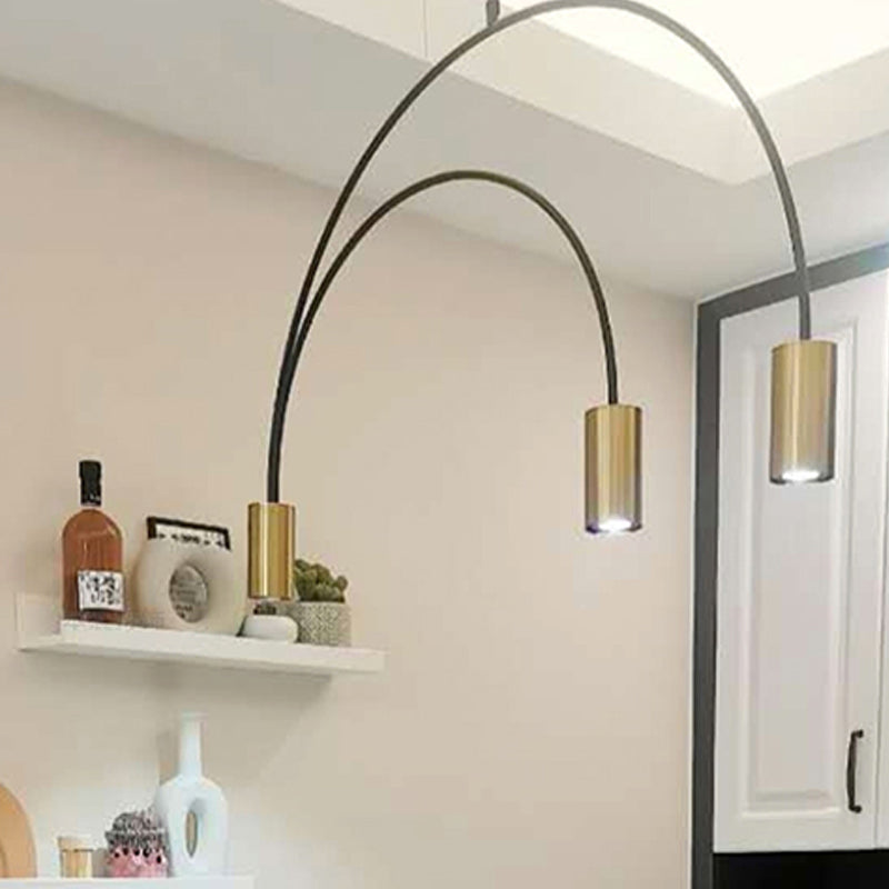 Contemporary Pendant Lights Cylinder Hanging Lighting Fixtures Metal for Kitchen Island