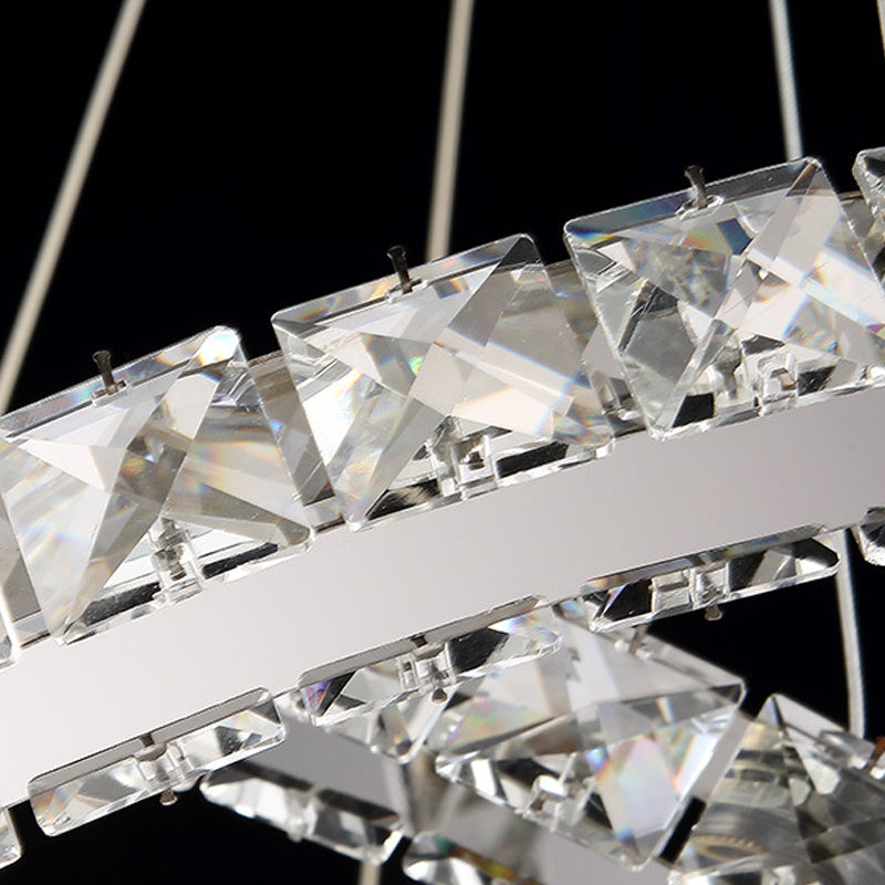 Contemporary Pendant Lights Note Shape Island Lights Crystal 3 Light for Kitchen Island