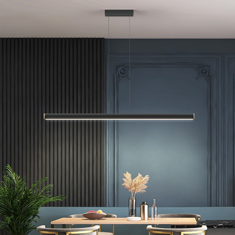Contemporary Linear LED Chandelier Light Fixtures Restaurant Hanging Chandelier