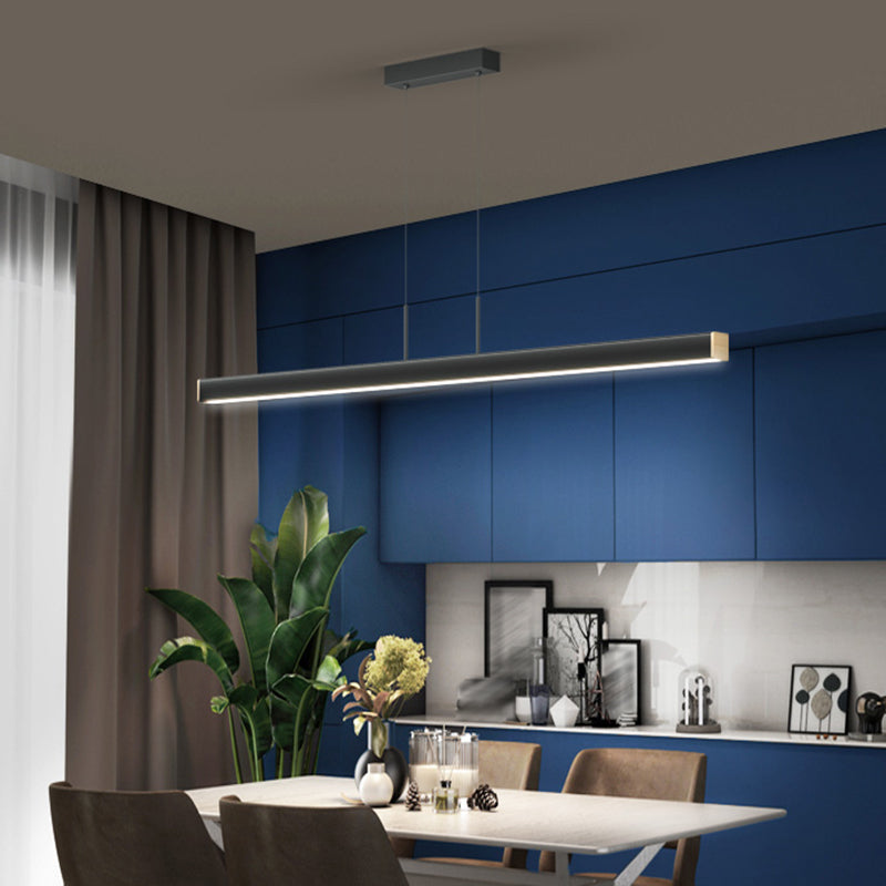 Contemporary Linear LED Chandelier Light Fixtures Restaurant Hanging Chandelier