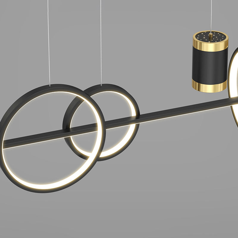 Modern Style Geometric Hanging Pendant Lights Metal 5 Light Pendant Light Fixtures