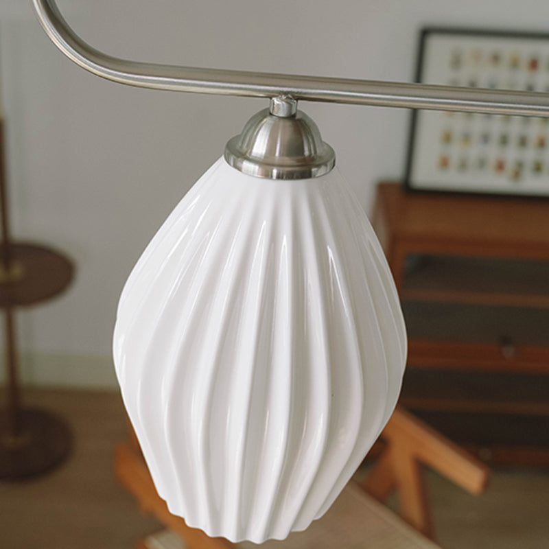 Contemporary Island Light Lantern-Shaped Ceramics 4 Light Island Pendant Lights