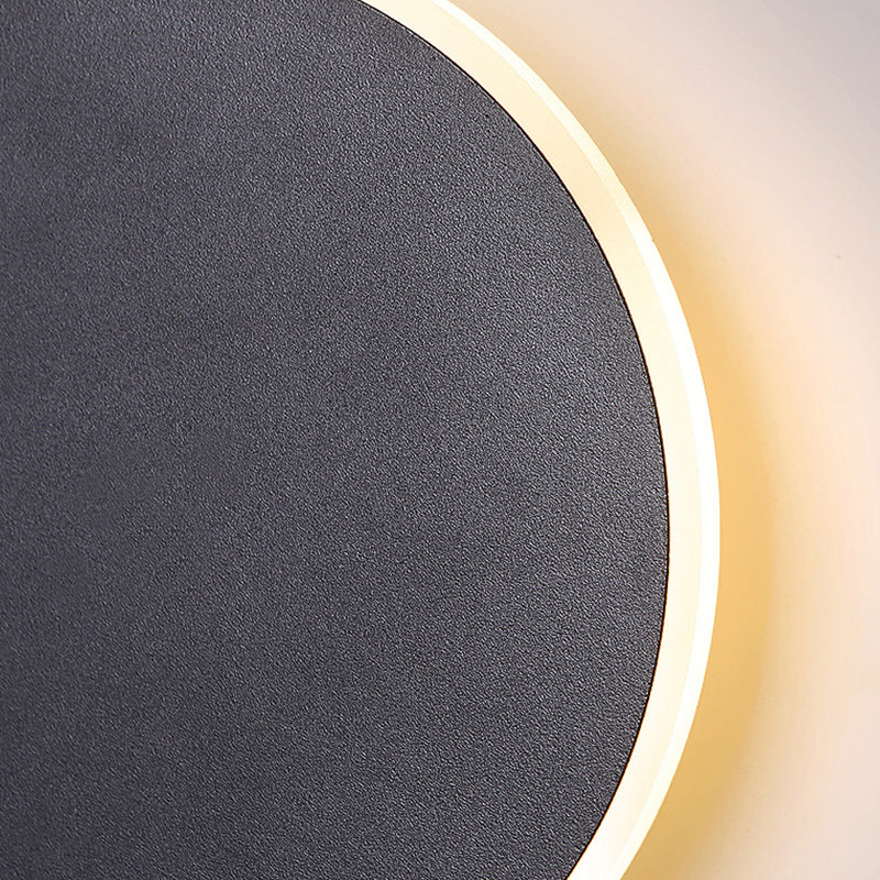 Round Wall Mount Light Simple LED Wall Sconce Light with Acrylic Shade for Bedroom
