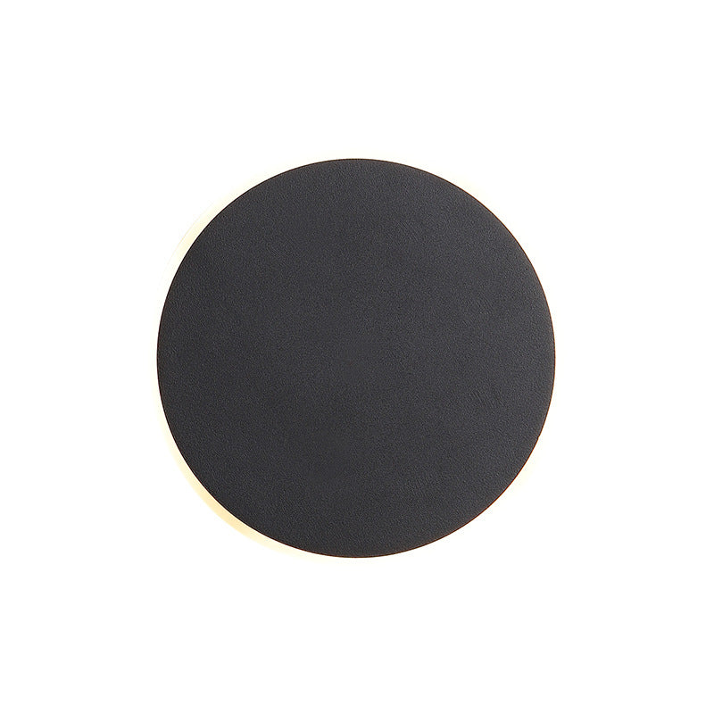 Round Wall Mount Light Simple LED Wall Sconce Light with Acrylic Shade for Bedroom