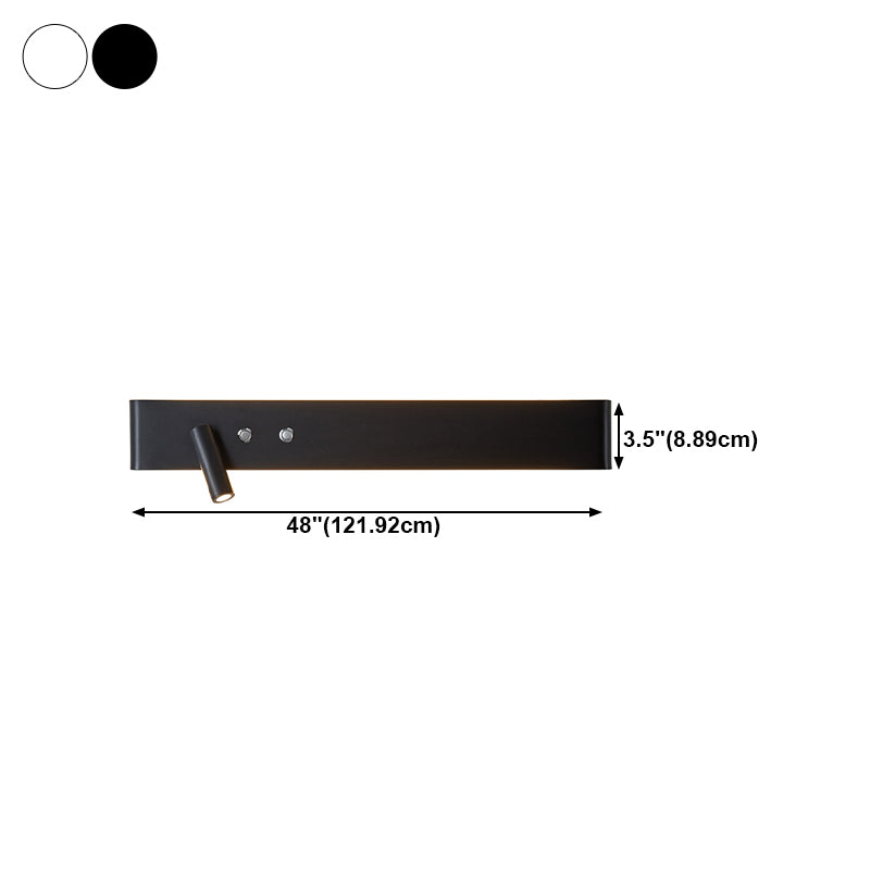 Rectangle Shape Metal Wall Lighting Ideas Modern Style Wall Mounted Light Fixtures