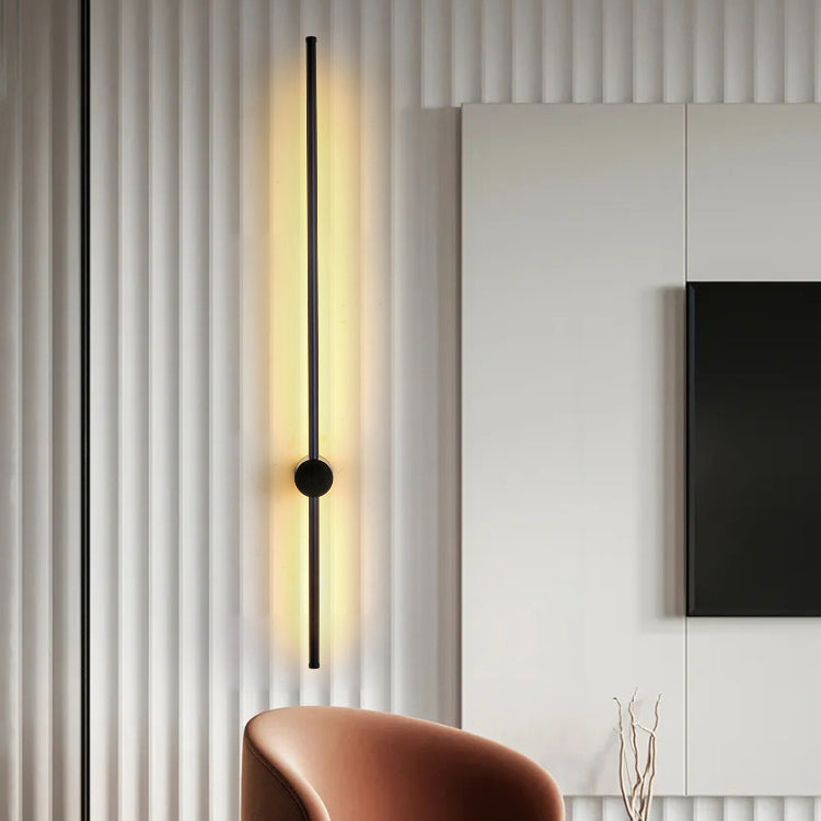 Linear Shape Metal Wall Lighting Idea Modern Style 1 Light Wall Light Sconce