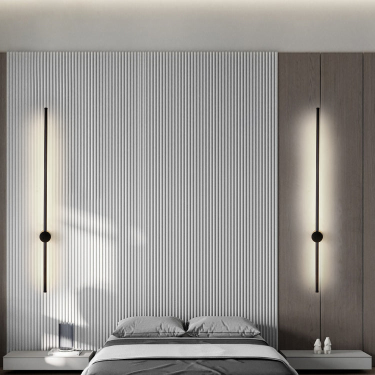 Linear Shape Metal Wall Lighting Idea Modern Style 1 Light Wall Light Sconce