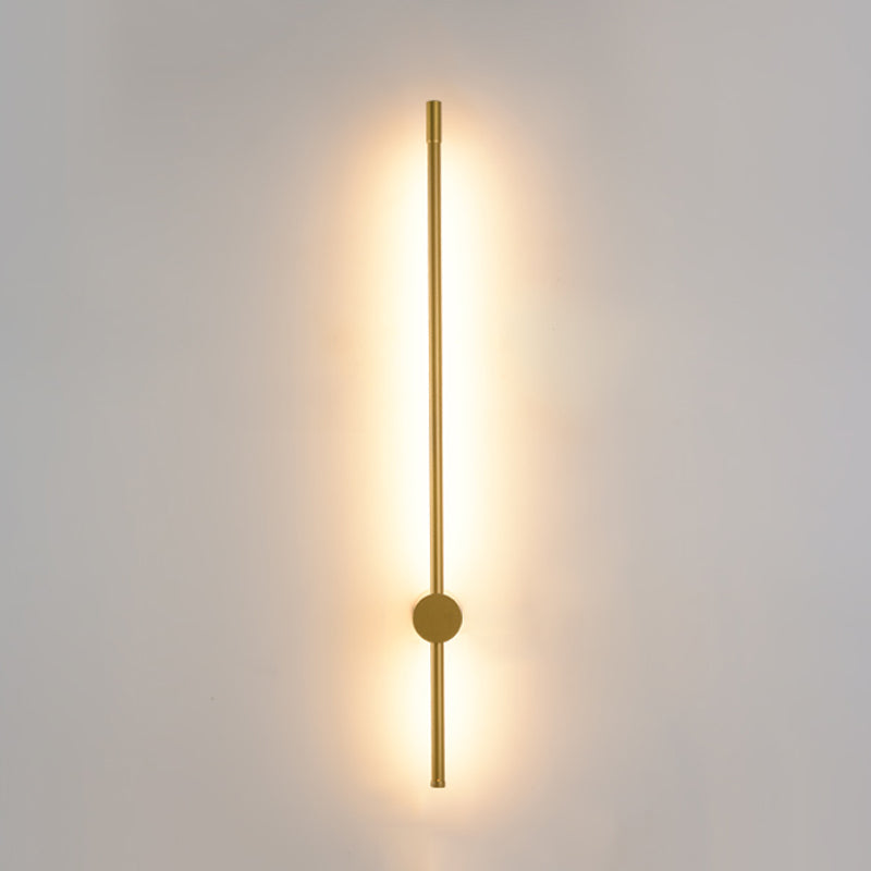 Linear Shape Metal Wall Lighting Idea Modern Style 1 Light Wall Light Sconce
